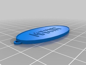 il mio personalizzati portachiavi ovale marta 3d print model - Mito3D