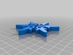 snowflake cord guide 6 sided simplified organization 3d print model - Mito3D