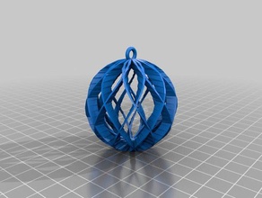spiral-Kugel-ornament Dekor angepasst 3d print model - Mito3D