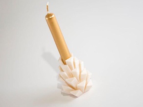 faire 10 de cône pin décor 25 jours décisions la bougie porte-bougie les fêtes noël faberdashery makerbotornaments l'hiver 3d print model - Mito3D