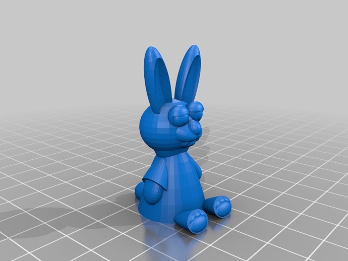 sitzen niedlichen Häschen Tiere Ostern Kaninchen 3D print model - Mito3D