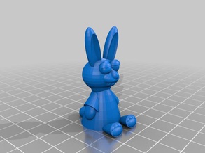 sitting cute bunny animals easter rabbit 3d print model - Mito3D