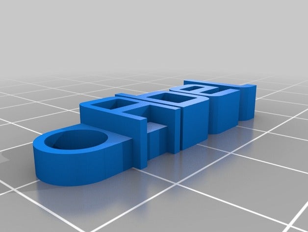 meine individuelle Nachricht Schlüsselanhänger abel Organisation 3D print model - Mito3D