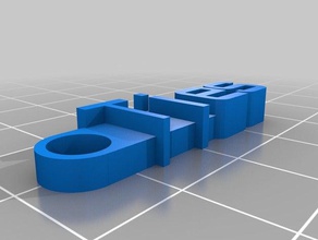 mi mensaje personalizado llavero lazos organización 3d print model - Mito3D