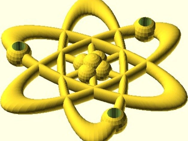 atom-Anhänger Schmuck 3D print model - Mito3D
