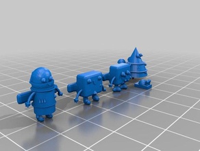 spongebuzz team squarepants 5 pack other 3d print model - Mito3D