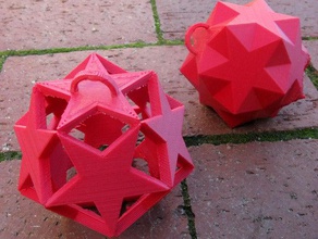 Weihnachtsschmuck Pentagramme math Kunst openscad 3d print model - Mito3D