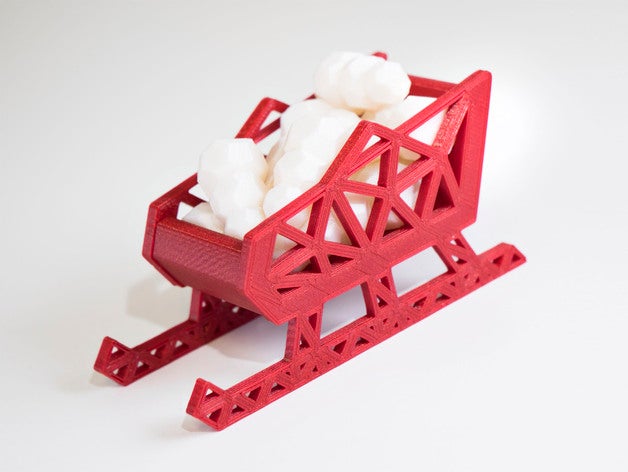 faire du 11 traiter de temps en traîneau décor 25 jours décisions les fêtes noël faberdashery le père makerbotornaments l'hiver 3D print model - Mito3D