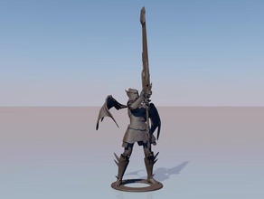 herrin tusnelda kılıç guildwars2 heykeller arena savaş karakter fiegur oyun oyunlar kız lonca savaşları insan knight mmo oyna rip rulo 3d print model - Mito3D