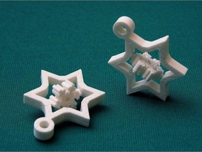 optimisé petit gyroscopique snowflake decor art christmas decoration geometry gimbal gyroscope jewelry makerbotornaments pla winter des merveilles d'hiver 3d print model - Mito3D
