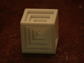 descendente de cubo esculturas capturado objecto simples 3d print model - Mito3D