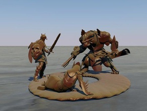 ascalon zindan guildwars2 heykeller arena savaş karakter fiegur oyun oyunlar kız lonca savaşları insan knight mmo oyna rip rulo 3d print model - Mito3D