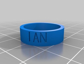 ian rings customized 3d print model - Mito3D