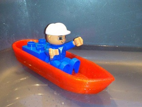 petite duplo-compatible bateau la construction jouets 3d print model - Mito3D