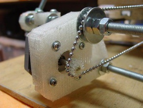 mendel motor bracket ball chain 3d printer parts axis 608 bearing cnc mechanism nema nema17 openscad pulley reprap stepper y-axis 3d print model - Mito3D