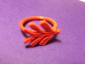 mistletoe ring rings christmas designrosetta holiday jewelry kiss 3d print model - Mito3D
