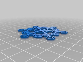 snowflake ornament 2d Kunst angepasst 3d print model - Mito3D