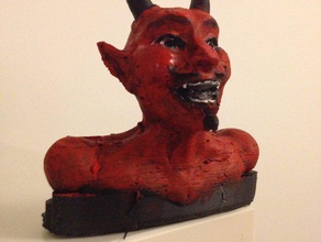 diavolo rise busto sculture 3d print model - Mito3D