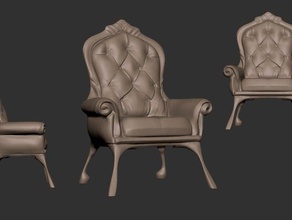 süslü sandalye heykeller 3d print model - Mito3D