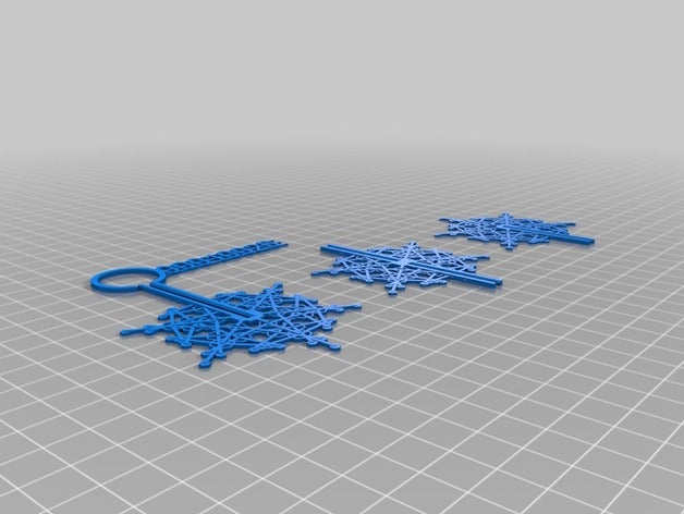 benutzerdefinierte Schneeflocke ornament Dekor angepasst 3D print model - Mito3D