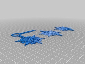 custom snowflake ornament decor customized 3d print model - Mito3D