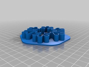 snowflake cookie cutter kitchen dining christmas winter 3d print model - Mito3D