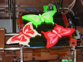 dünner Schmetterling Tiere Glockenturm flexibel ornament Papier 3d print model - Mito3D