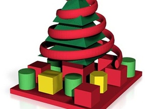 árbol de navidad decorado presenta las esculturas fir abeto pino los árboles xmas 3d print model - Mito3D