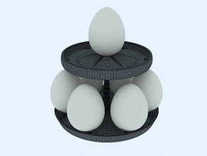 updated seven egg water cooler v3 kitchen dining eggs holder 3d print model - Mito3D