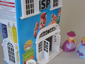 cereal box barocken Haus Gebäude Strukturen Barock-Stil Karton Getreide Stadt lego playmobil recycling - Spielzeug upcycling 3d print model - Mito3D