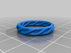 ring thing v2 twisted 3 fashion customized 3d print model - Mito3D