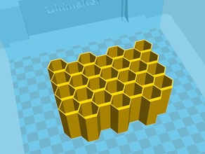 honeycomb storage system my resistors electronics box label 3d print model - Mito3D
