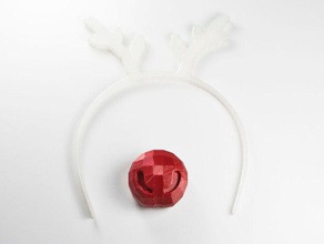 make 13 deer me accessories 25 days making antlers christmas costume dress up faberdashery nose party reindeer rudolf winter 3d print model - Mito3D