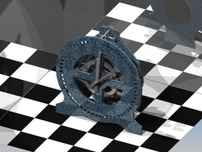 waterjet clock rev 4 other lasercut pendulum solidworks useful 3d print model - Mito3D