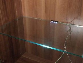 led holder showcases glass shelves decor 3d print model - Mito3D
