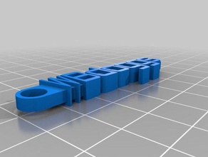 wbkeychain de l'organisation personnalisé 3d print model - Mito3D