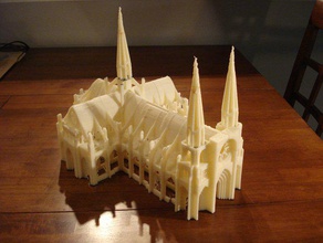 cattedrale gotica di gioco edifici strutture 3d incredibile architettura dwdd fave fushigi modello playset puzzle giocattolo 3d print model - Mito3D