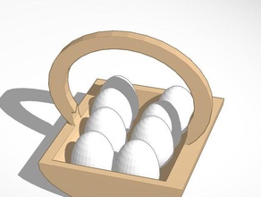 el huevo de la cesta huevos esculturas 3d print model - Mito3D