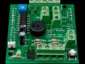 arduino robot escudo v21 la electrónica eagle motor pcb 3d print model - Mito3D