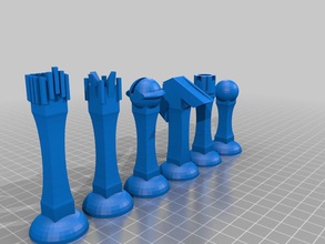 baltic chess set modern flair other tinkerbot 3d print model - Mito3D