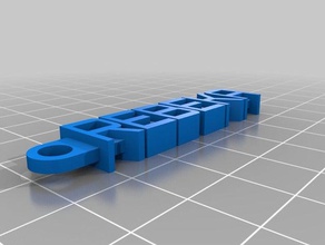 my customized message keychain5 organization 3d print model - Mito3D