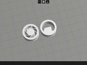 half-life game gauges aperture black mesa earrings 3d print model - Mito3D