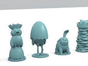 pasqua a scacchi altri uovo il coniglio tinkercad 3d print model - Mito3D
