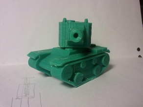 tanque kv-2 vehículos kv-ii kv2 kvii de juguete la guerra mundo los tanques wot 3d print model - Mito3D