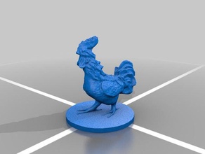 bucolic rooster refined animals 3d print model - Mito3D