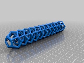 dodeca dodecahedron chain math art 3d print model - Mito3D