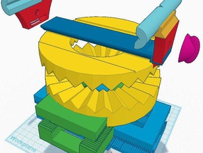 deslice el tornillo de banco v10 simplificado la prensa del taladro máquina herramientas gire tinkercad eje-x eje 3d print model - Mito3D