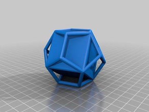 dodecaedro cubo per la matematica arte 3d print model - Mito3D