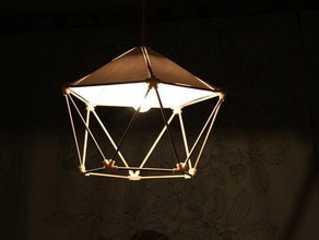 lámpara pentágono forma decoración 3d print model - Mito3D