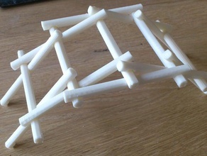 leonardo da vincis self-supporting bridge parametric construction toys 3d print model - Mito3D